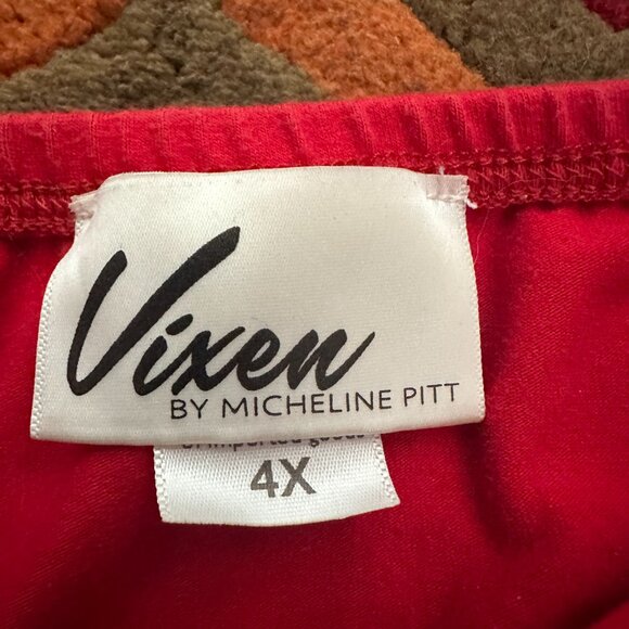 Powder Puff Top Red 4x Vixen by Micheline Pitt - Picture 3 of 4